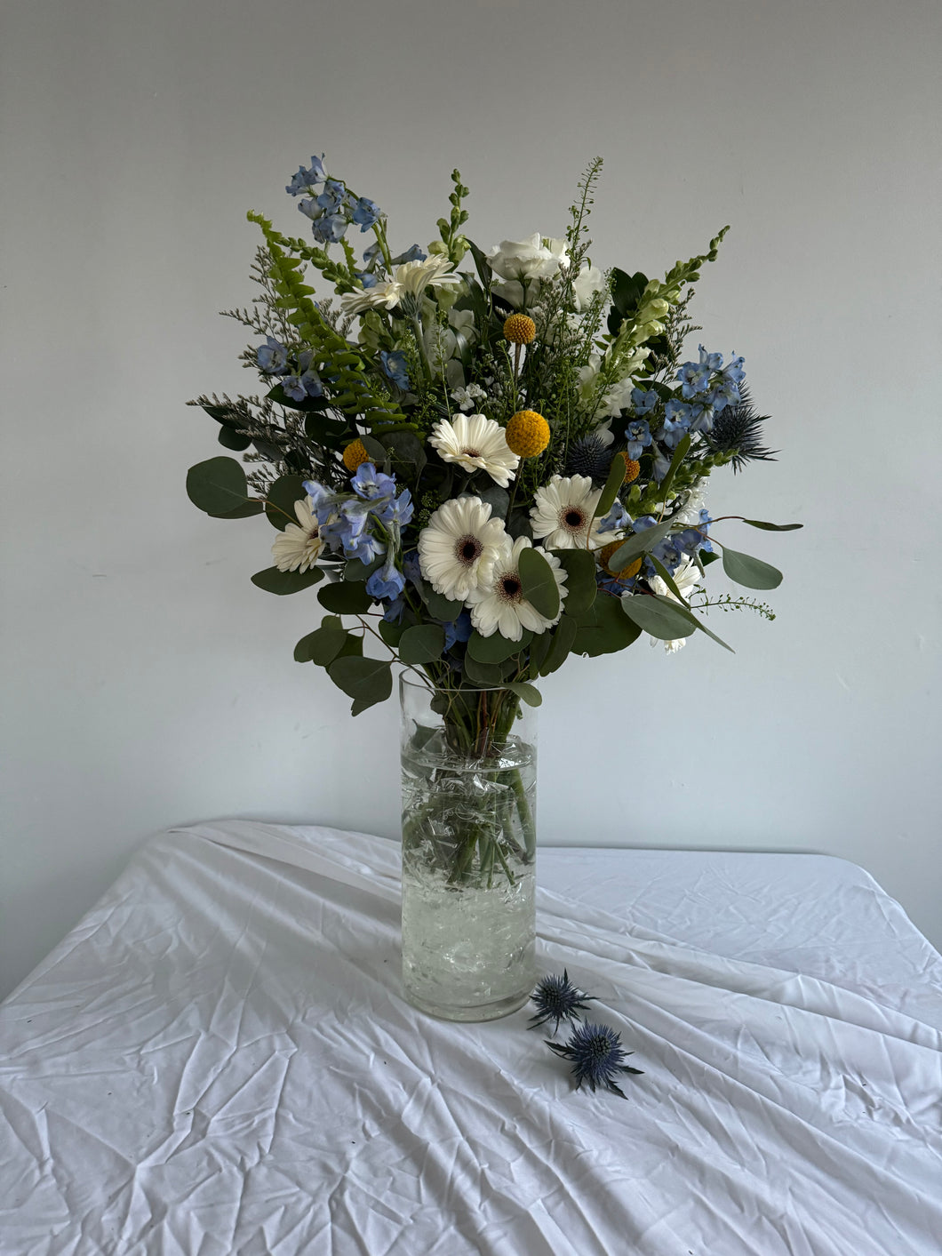 Blue Skies - Tall standing arrangement